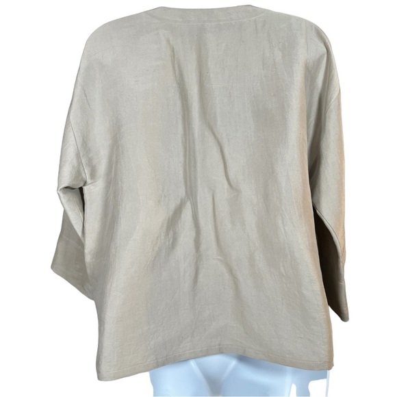 Eileen fisher taupe silk skirt & blazer set size M - Picture 4 of 10